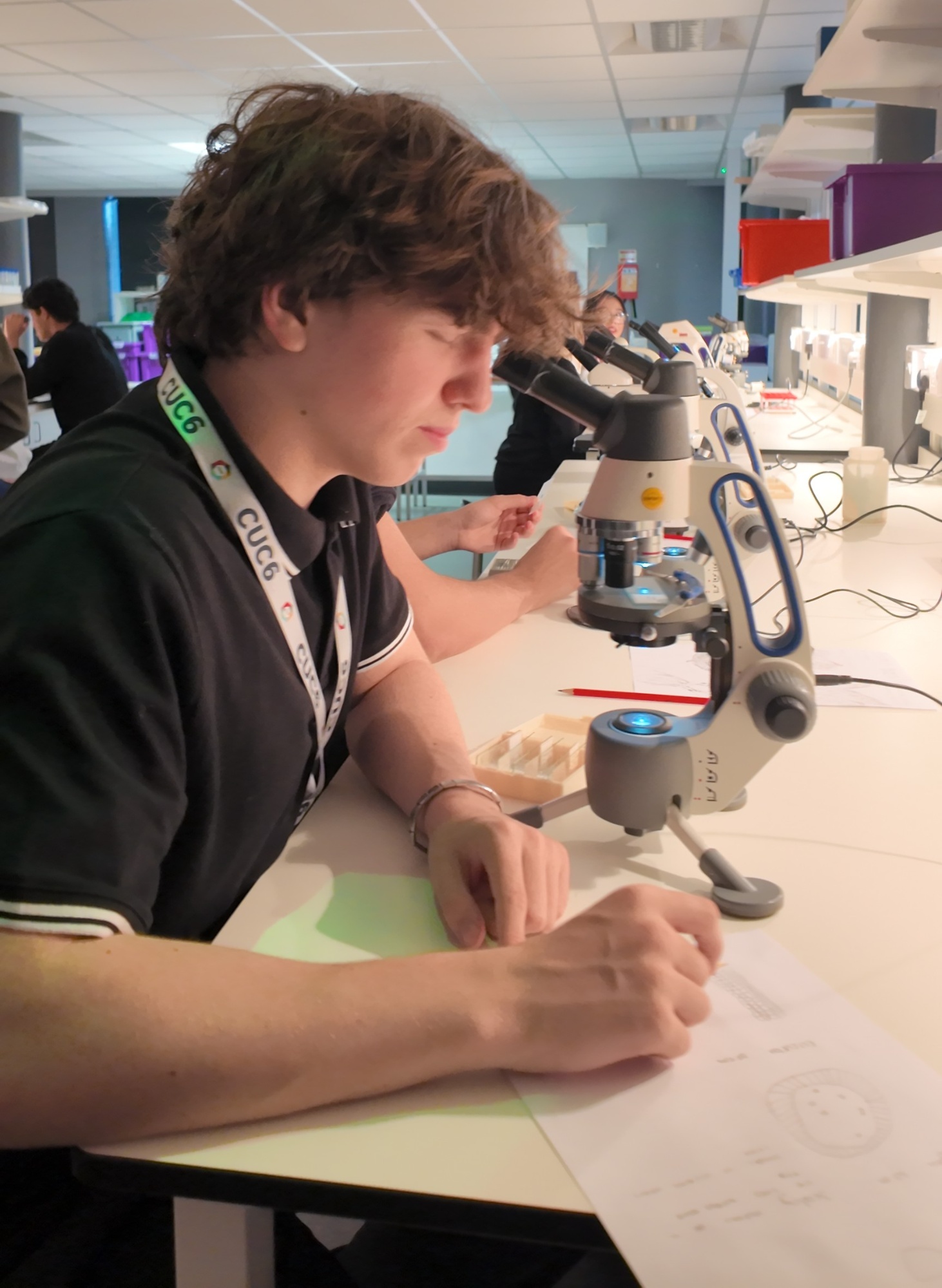Image of the microscopes that the Liverpool School of Tropical Medicine have donated to Liverpool Life Sciences UTC & The Studio School for students to use