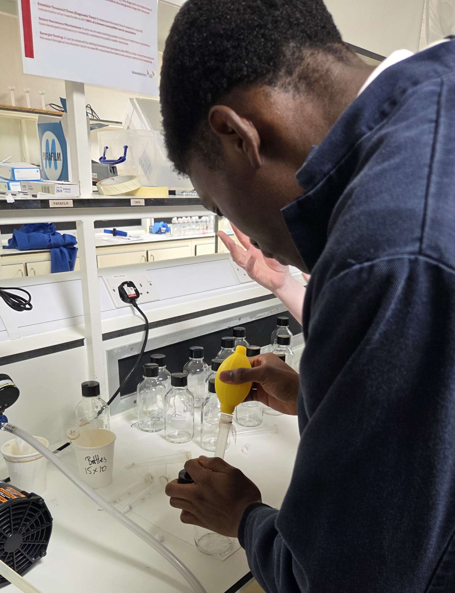 Image of sixth form students at Liverpool School of Tropical Medicine iTECH labs